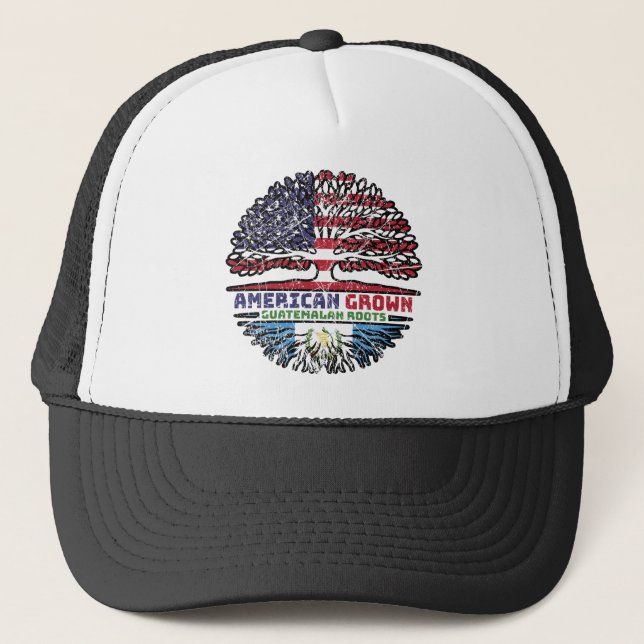 Guatemala Guatemalan US American USA United States Trucker Hat (Front)