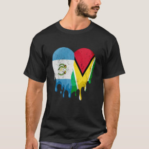 Guatemala Guayana Flag Heart Citizen Grown Patriot T-Shirt