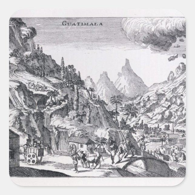 Guatemala', in Spanish North America Square Sticker (Front)