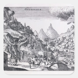 Guatemala', in Spanish North America Square Sticker