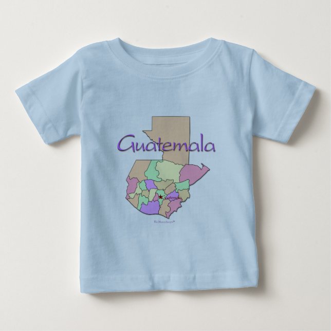 Guatemala Map Baby T-Shirt (Front)