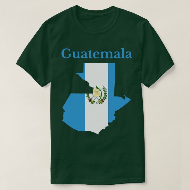 Guatemala Map Flag T-Shirt (Design Front)