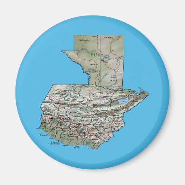 Guatemala Map Magnet (Front)