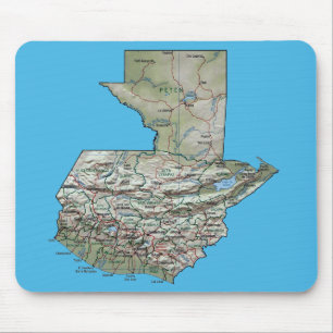 Guatemala Map Mousepad