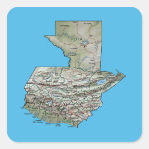 Guatemala Map Sticker