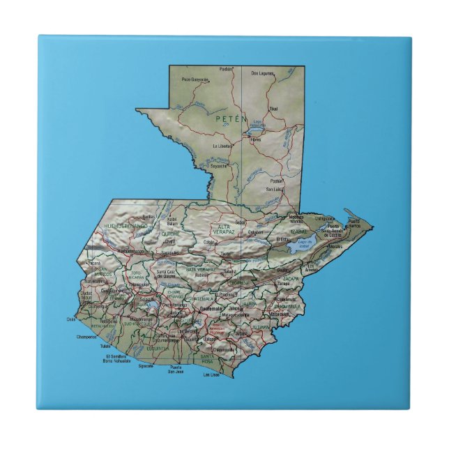 Guatemala Map Tile (Front)