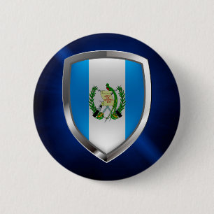 Guatemala Mettalic Emblem 6 Cm Round Badge