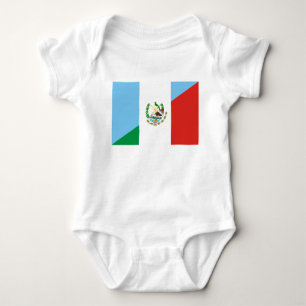 guatemala mexico half flag symbol baby bodysuit