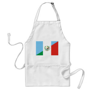 guatemala mexico half flag symbol standard apron