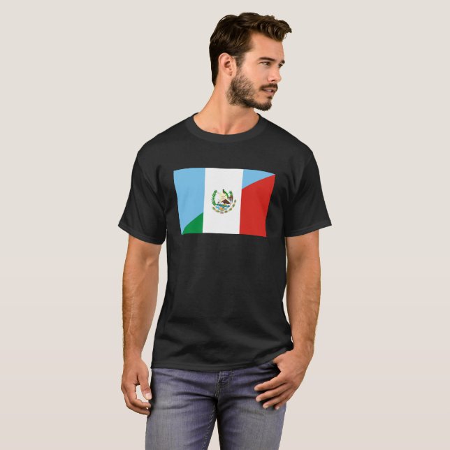 guatemala mexico half flag symbol T-Shirt (Front Full)