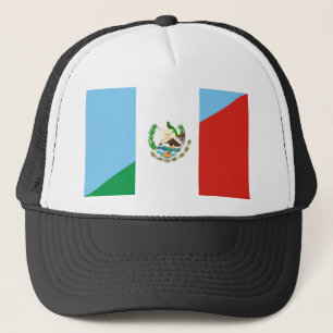 guatemala mexico half flag symbol trucker hat