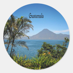 Guatemala, Nature's Beautiful Landscape Classic Round Sticker