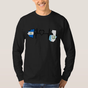Guatemala Nicaragua Flag Guatemalan French Heartbe T-Shirt