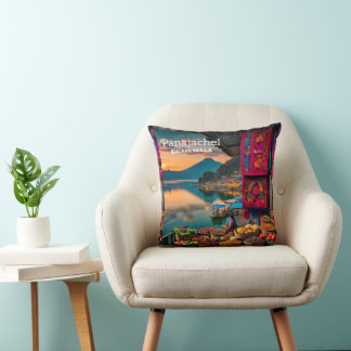 Guatemala Panajachel | Travel Vintage Retro Cushion