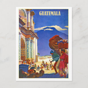 Guatemala, people, vintage travel postcard