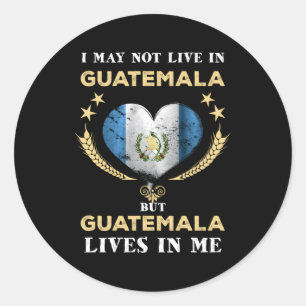 Guatemala Proud Hispanic Guate Flag Guatemalan Cha Classic Round Sticker