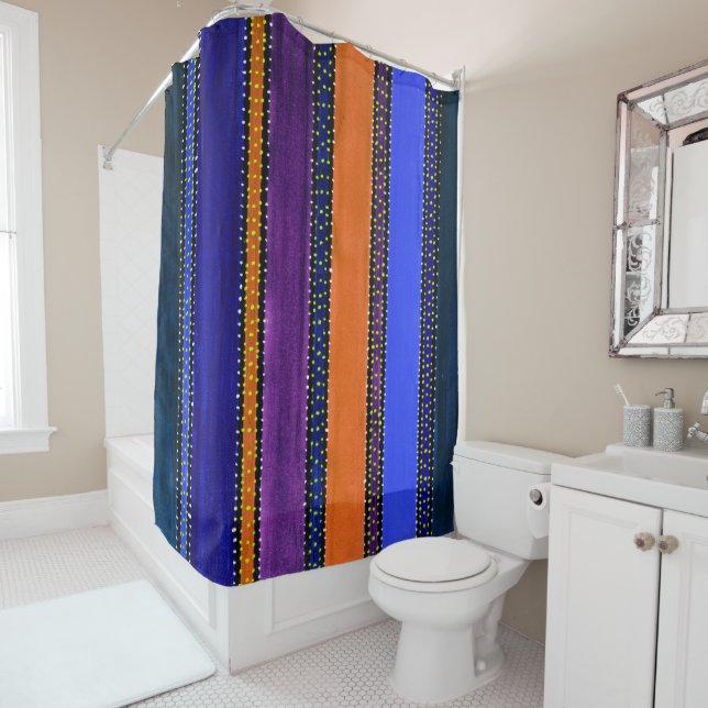Guatemala Rainbow Shower Curtain (In Situ)