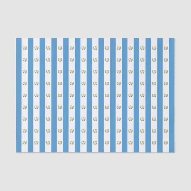 Guatemala Republic Flag Tissue Paper (Front)