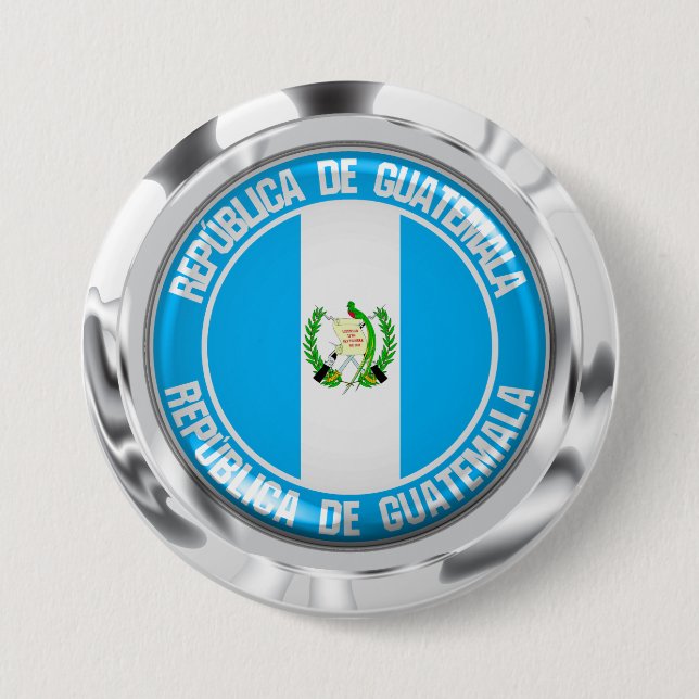 Guatemala Round Emblem 7.5 Cm Round Badge (Front)