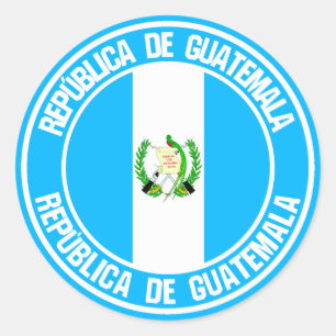 Guatemala Round Emblem Classic Round Sticker