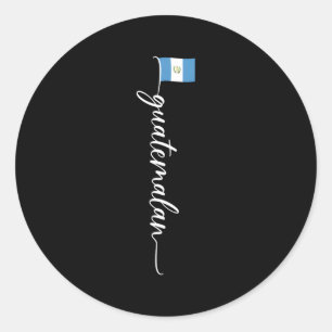 Guatemala Signature Guatemalan Flag Classic Round Sticker