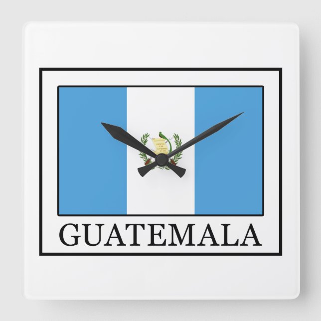 Guatemala Square Wall Clock (Front)