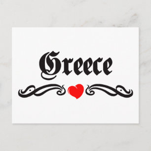 Guatemala Tattoo Style Postcard