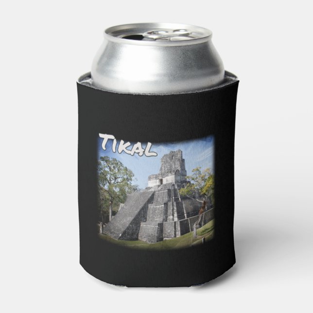 Guatemala Tikal Ruins Temple Can Cooler (Can Front)