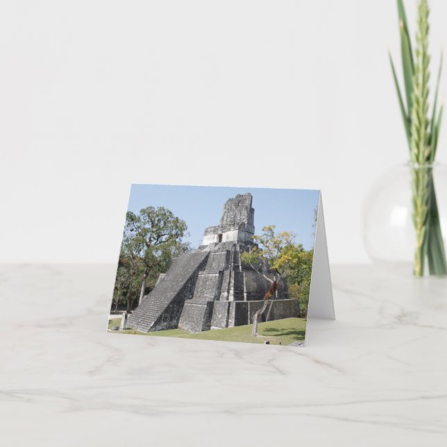 Guatemala Tikal Ruins Temple Card (Front)