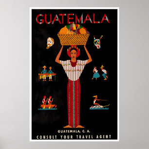 Guatemala Travel Art South America Poster Print
