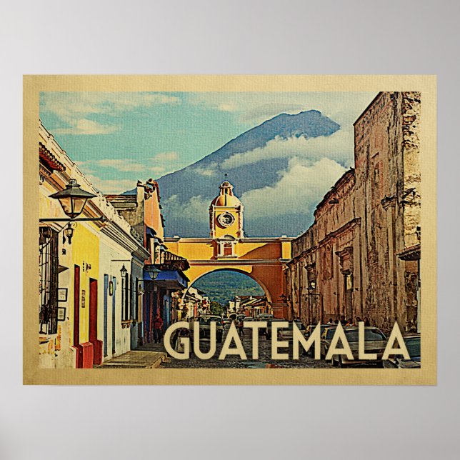 Guatemala Vintage Travel Poster (Front)