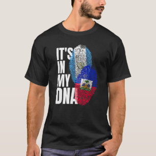 Guatemalan And Haitian Mix Dna Flag Heritage T-Shirt