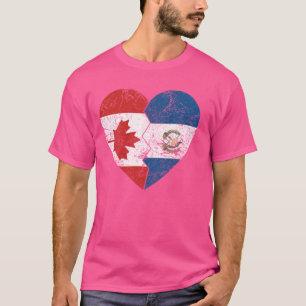 Guatemalan Canadian Flags Heart Canada Guatemala T-Shirt