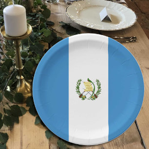 Guatemalan Flag plates, party, sports, Guatemala Paper Plate