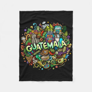 Guatemalan Monuments And Guatemala City Fleece Blanket