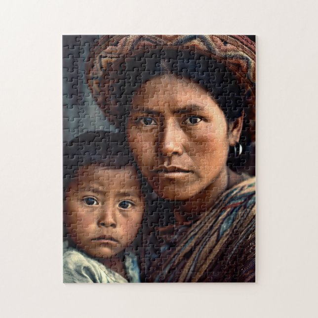 Guatemalan Mother and Child Puzzle (Vertical)