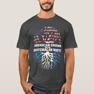 Guatemalan Roots American Grown Flag friends T-Shirt