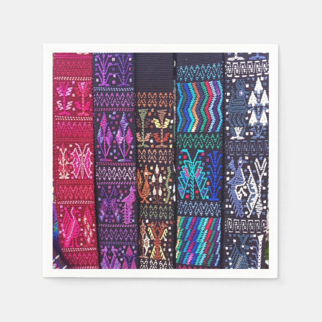 Guatemalan textile designs napkin (Front)