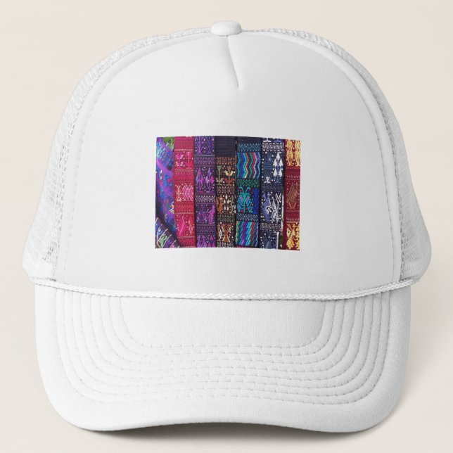 Guatemalan textile designs trucker hat (Front)