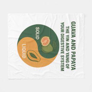 Guava and Papaya: The Yin and Yang of Digestion Fleece Blanket