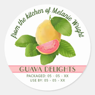 Guava Fruit Canning Classic Round Sticker