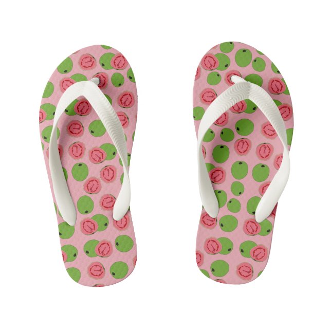 Guava Fruit Pattern    Kid's Jandals (Footbed)