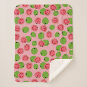 Guava Fruit Pattern Sherpa Blanket