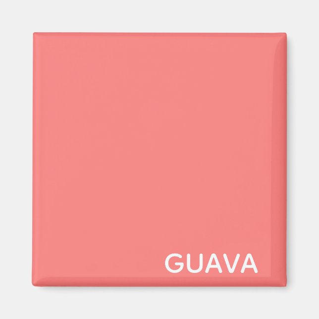 Guava pink color name magnet (Front)