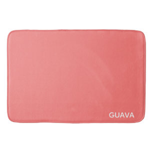 Guava pink colour name bath mat