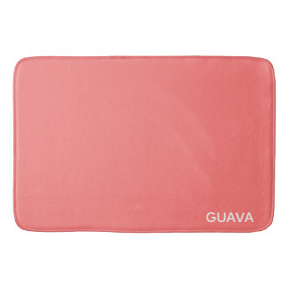 Guava pink colour name bath mat