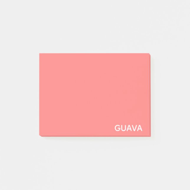 Guava pink colour name post-it notes (Front)