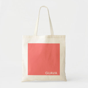 Guava pink colour name tote bag