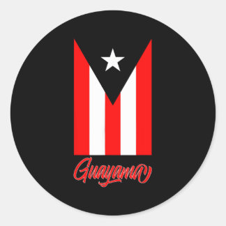 Guayama City Puerto Rico Flag S Classic Round Sticker