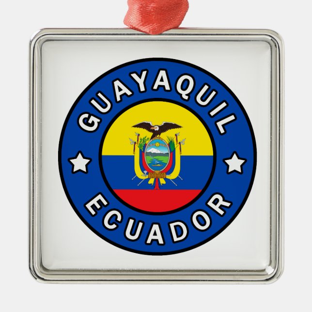 Guayaquil Ecuador Metal Tree Decoration (Front)